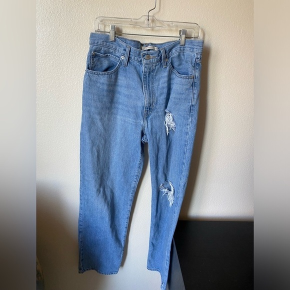 Levi’s Women’s 94 Baggy Straight Leg Jeans Size 30 Medium Wash High Rise - Picture 2 of 8